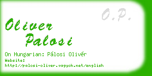oliver palosi business card