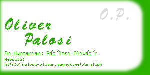 oliver palosi business card